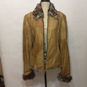 Never worn skin jacket cheetah clear angel